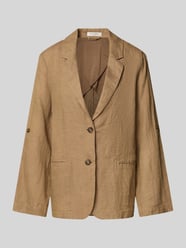 Leinenblazer mit Paspeltaschen von Christian Berg Woman Beige - 11