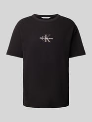 T-Shirt mit Rundhalsausschnitt von Calvin Klein Jeans Schwarz - 18
