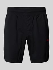 Regular Fit Sweatshorts mit Label-Print von HUGO Schwarz - 37