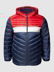 PLUS SIZE gewatteerd jack met labelpatch, model 'Puffer' van Jack & Jones Plus Blauw / turquoise - 41