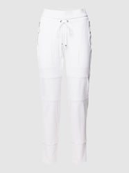 Stoffen broek met elastische band, model 'CANDY' van Raffaello Rossi Wit - 2