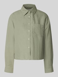 bluzka lniana w kroju regular fit z brustaszą od Marc O'Polo - 22