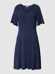 Minikleid aus Viskose-Elasthan-Mix Modell 'Dottie' von Fransa Blau - 48