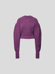 Cropped Pullover mit Puffärmeln von ROTATE Lila - 27