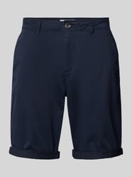 Slim Fit Chino-Shorts mit Eingrifftaschen von Tom Tailor Blau - 45