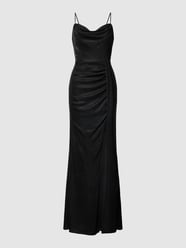 Abendkleid mit Wasserfall-Ausschnitt von Luxuar Schwarz - 19