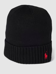 Beanie aus Wolle mit Label-Stitching von Polo Ralph Lauren Teens Schwarz - 25