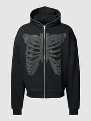 Sweatjack met motiefprint, model 'JORHEART' van Jack & Jones Zwart - 5