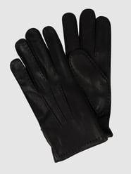 Lederhandschuhe aus Hirschleder von bugatti Schwarz - 37