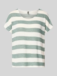 Regular Fit T-Shirt aus Viskose-Mix Modell 'WIDE STRIPE' von VERO MODA - 1