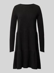 Strickkleid mit U-Boot-Ausschnitt Modell 'ELITA' von Vila Schwarz - 30