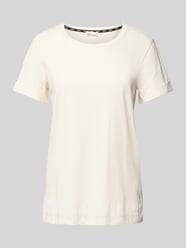 T-shirt z prążkowanym okrągłym dekoltem od LIU JO SPORT - 22
