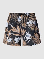 Badehose mit floralem Muster Modell 'Piranha' von BOSS Braun - 23