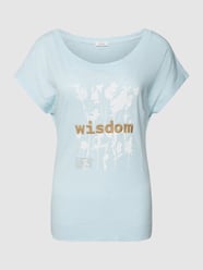 T-Shirt mit Statement-Stitching Modell 'Slub Weschel' von s.Oliver RED LABEL Blau - 42