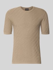 T-Shirt aus Viskose-Mix in Strick-Optik von Emporio Armani Beige - 42