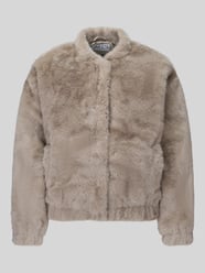 Webpelzjacke mit verdecktem Druckknopfverschluss von Jake*s Casual Beige - 46