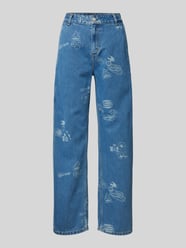 Relaxed Fit Jeans mit Motiv- und Label-Print Modell 'STAMP' von Carhartt Work In Progress Blau - 28