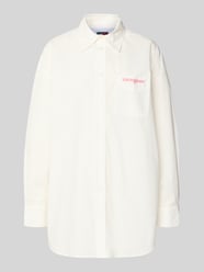 Bluzka koszulowa o kroju oversized z mieszanki bawełny od Tommy Jeans - 45
