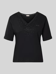 T-shirt met strasssteentjes en V-hals van Liu Jo Sport - 3