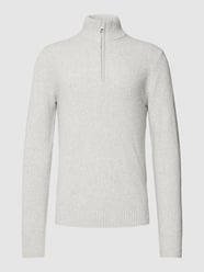 Sweter z dzianiny z kołnierzem model ‘Luca’ od Cinque - 44