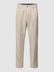 Stoffen broek met bandplooien, model 'Chasy' van Drykorn Beige - 10