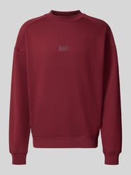Regular fit sweatshirt van puur katoen, model 'DELASTCREW' van HUGO Bordeaux - 15