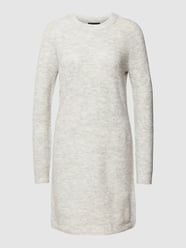 Jurk in gebreide look, model 'ELLEN' van Pieces Wit - 13