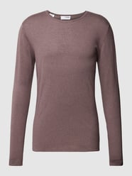 Gebreide pullover in gemêleerde look, model 'Rome' van Selected Homme Rood - 48