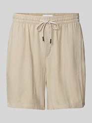 Shorts mit elastischem Bund und Gesäßtasche von Only & Sons Beige - 20