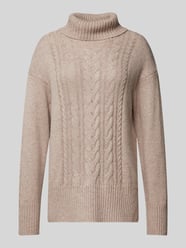 Rollkragenpullover mit Zopfmuster von Tom Tailor Beige - 31