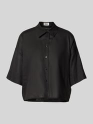 Relaxed fit linnen blouse met extra brede schouders van Drykorn - 6