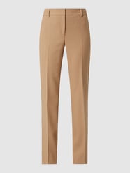 Straight fit stoffen broek met stretch, model 'Laurel'  van Hobbs Bruin - 2