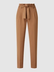 Paperbagbroek met persplooien, model 'Brandoo' van Dante 6 Bruin - 32