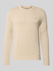 Regular fit gebreide pullover van zuiver katoen van Tommy Jeans Beige - 45