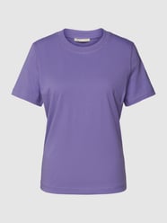 T-shirt met geribde opstaande kraag van edc By Esprit Roze - 17