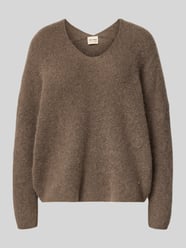 Sweter z dzianiny z mieszanki wełny model ‘THORA’ od MOS MOSH - 1