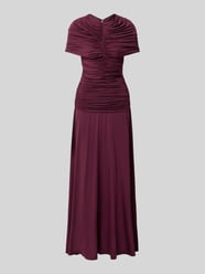 Abendkleid aus Viskose-Mix mit Raffungen von Self-Portrait Bordeaux - 13