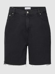PLUS SIZE Jeansshorts mit Label-Patch von Calvin Klein Jeans Plus Schwarz - 31