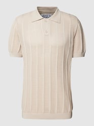 Poloshirt aus reiner Baumwolle mit Polokragen von JAKE*S STUDIO MEN Beige - 35