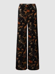 Broek met all-over motief, model 'KIMBERLY' van SEDUCTIVE Zwart - 23