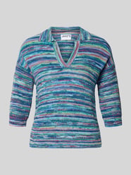 Gebreide pullover met V-hals en 3/4-mouw van Jake*s Casual - 37