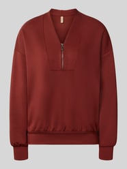 relaxed fit sweatshirt van modalmix model 'BANU' van Soyaconcept Bordeaux - 34