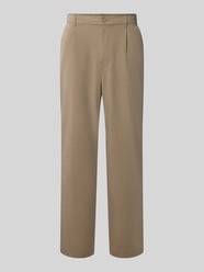 Regular Fit Bundfaltenhose mit Gesäßtaschen von REVIEW Beige - 39