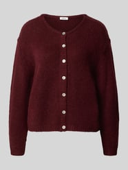 Regular fit gebreid jack van alpaca van s.Oliver RED LABEL Bordeaux - 5