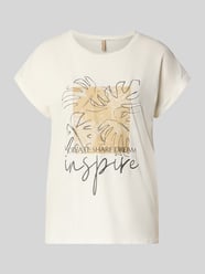 t-shirt z przyszytą zakładką na rękawach model 'RINA' od Soyaconcept - 4