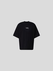 Oversized T-Shirt mit Label-Stitching von Preach Schwarz - 6
