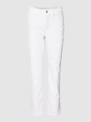 Jeans met labelpatch, model 'PIPER' van Cambio Wit - 16
