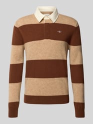 Sweter z dzianiny z wyhaftowanym logo od Gant - 8
