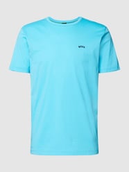 T-Shirt mit Label-Print Modell 'Tee Curved' von BOSS Green Türkis - 16