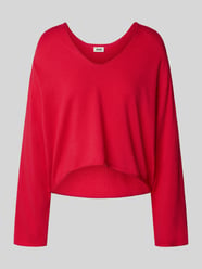 Sweter z dzianiny o kroju relaxed fit z dekoltem w serek model ‘SOMAIJA’ od DRYKORN - 3